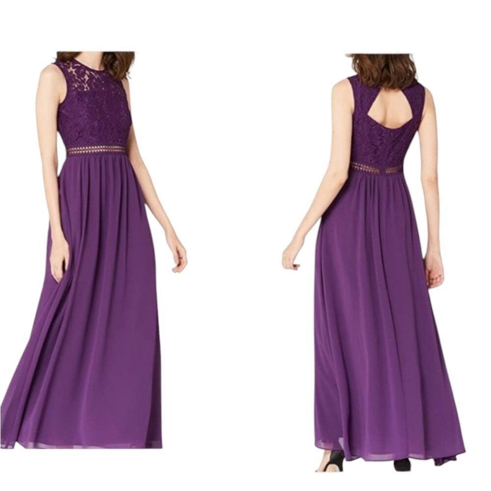 NWT Truth & Fable Maxi Dress JCM-36282 Bright Violet purple  Size L
